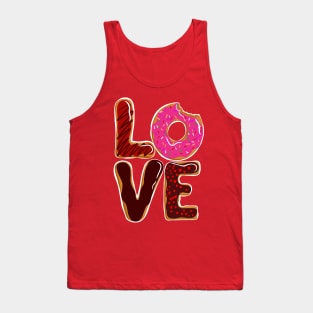 Love is Donuts Donut Lovers Tank Top